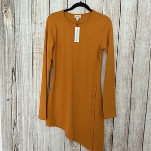 Eileen Fisher Mustard Asymmetrical Dress